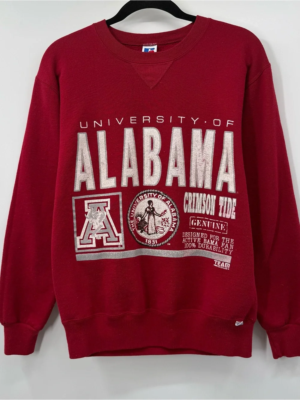 Russell Athletic Crimson Graphic Crewneck Sweatshirt